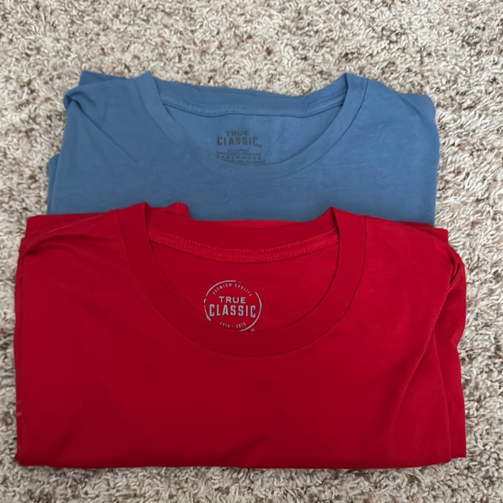 True Classic Red and Blue T-Shirts